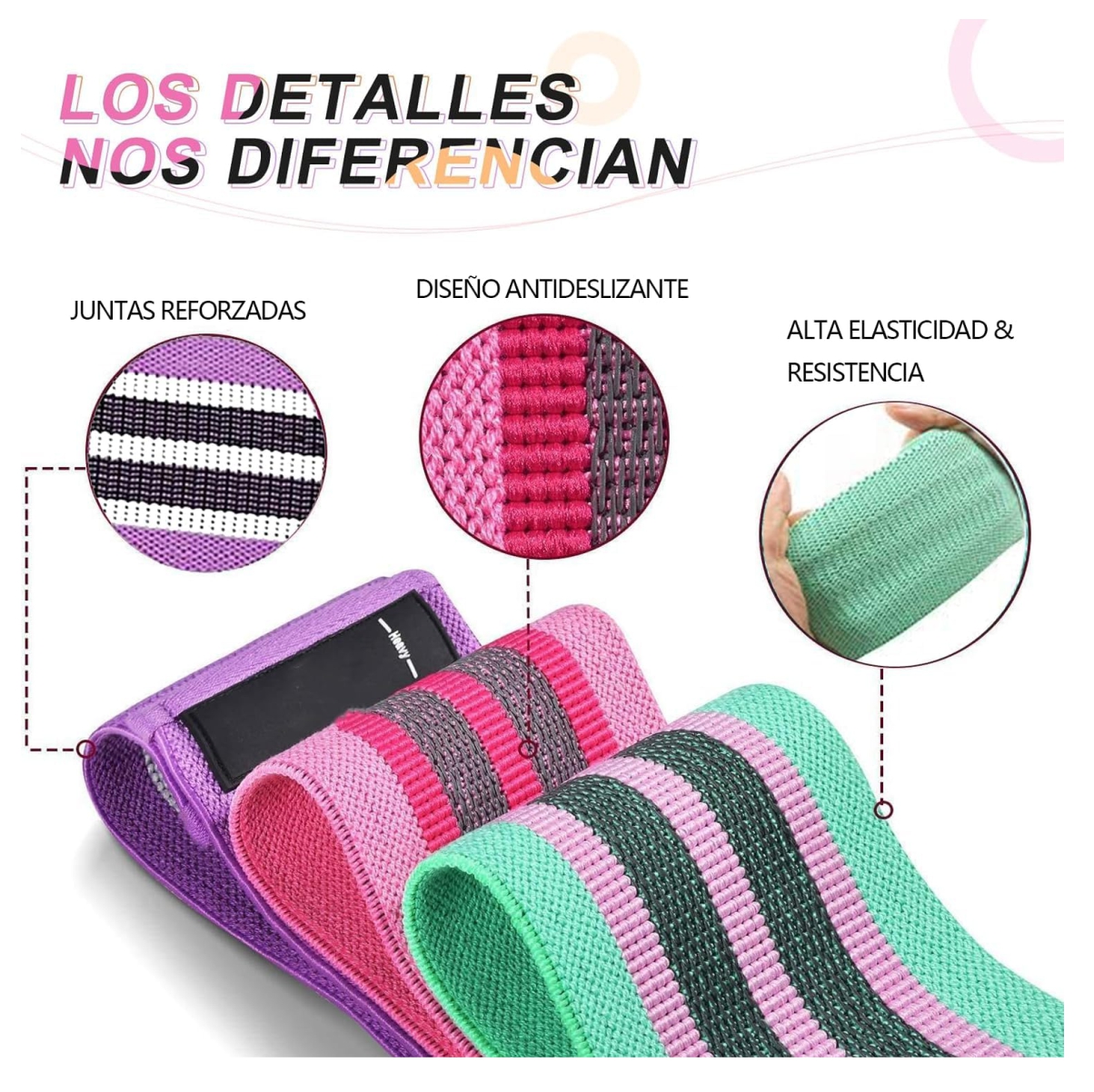 Miniatura 3 de Bandas Elasticas De Tela Setx3 Unidades